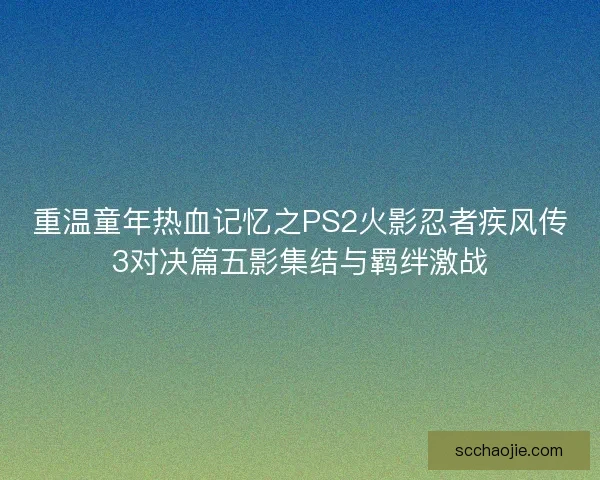重温童年热血记忆之PS2火影忍者疾风传3对决篇五影集结与羁绊激战