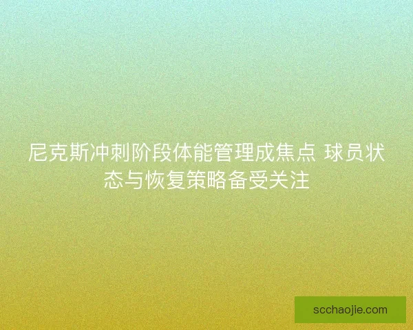 尼克斯冲刺阶段体能管理成焦点 球员状态与恢复策略备受关注