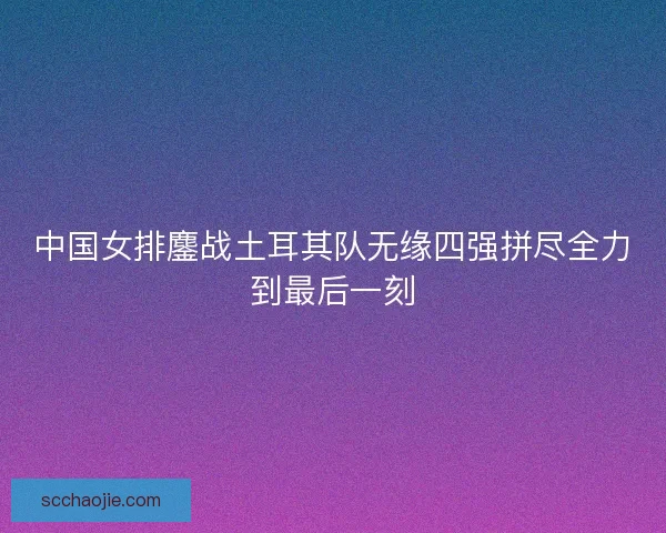 中国女排鏖战土耳其队无缘四强拼尽全力到最后一刻
